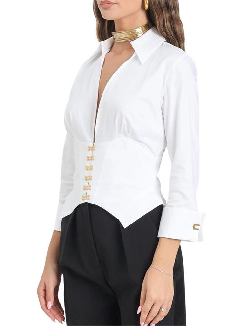 Camicia bianca in cotone Elisabetta Franchi | CA06057E2100